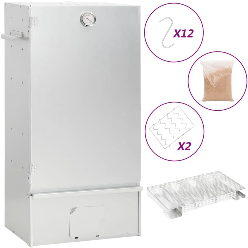 foto del prodotto vidaxl forno affumicatore bbq generatore fumo freddo acciaio zincato