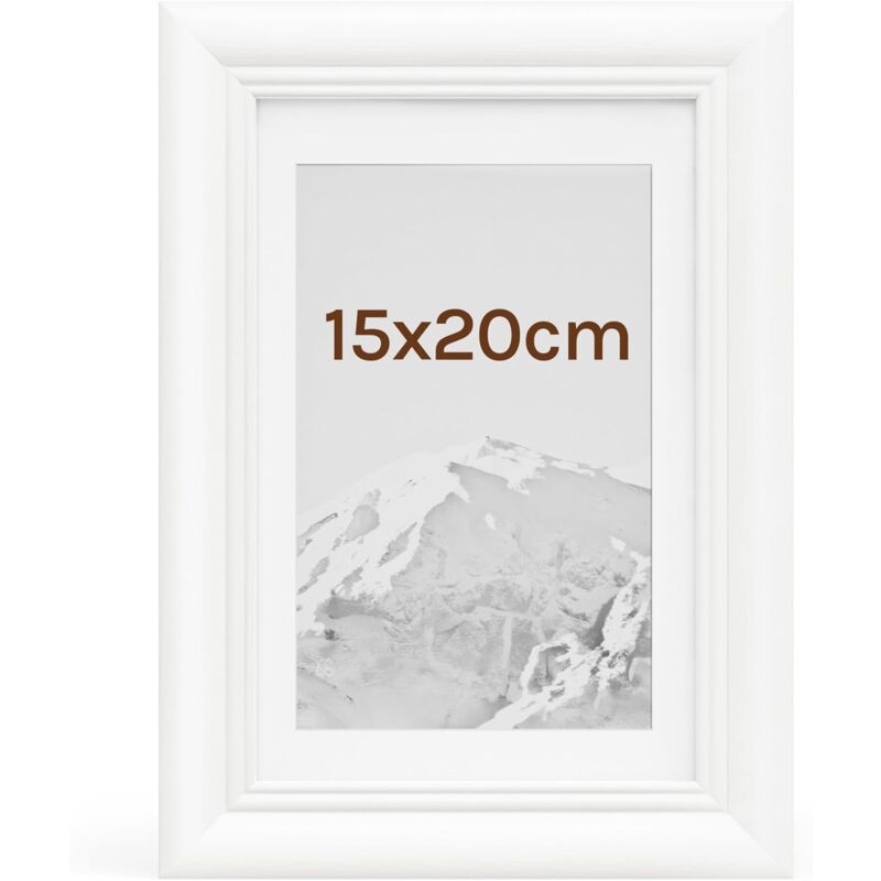 foto del prodotto woltu 1x cornice foto da tavolo da muro 15x20cm, bianco