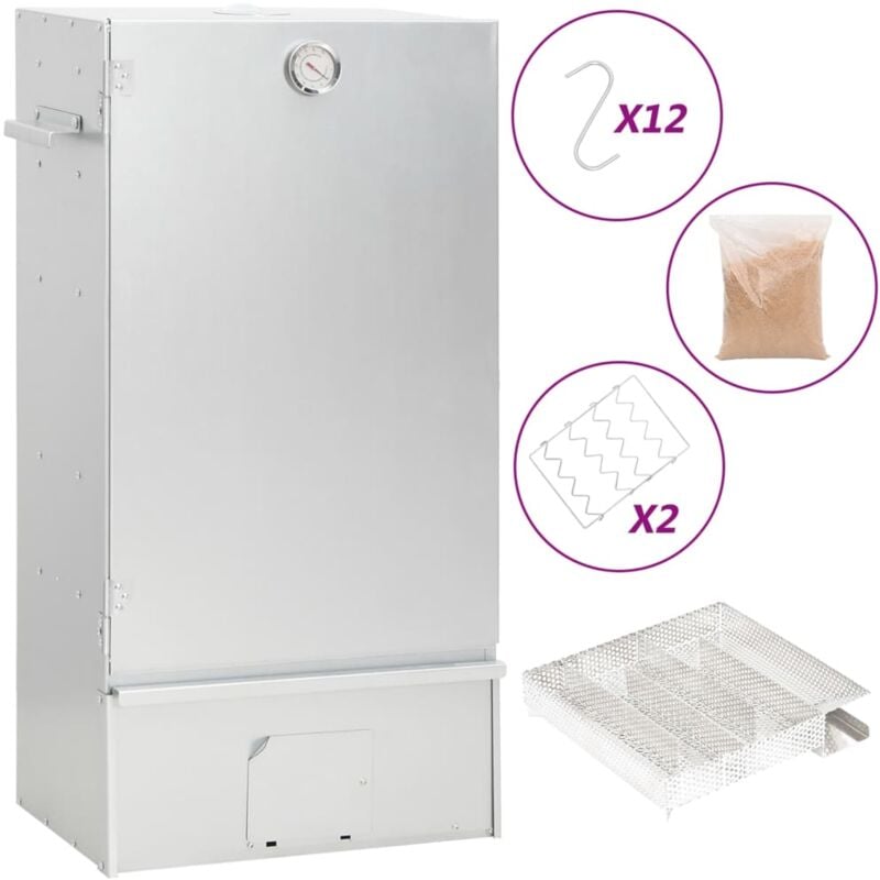 foto del prodotto vidaxl forno affumicatore bbq generatore fumo freddo acciaio zincato