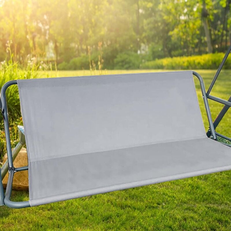 foto del prodotto kzq copertura di ricambio per altalena, tessuto oxford 600d, impermeabile e antipolvere, per patio, balcone e giardino 148x50x50 cm, grigio 