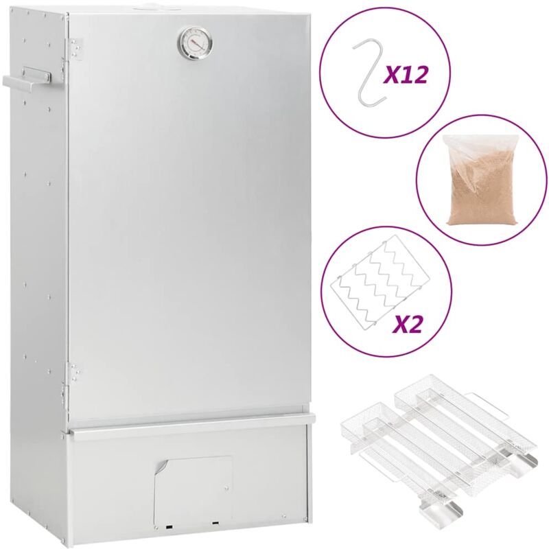 foto del prodotto vidaxl forno affumicatore bbq generatore fumo freddo acciaio zincato