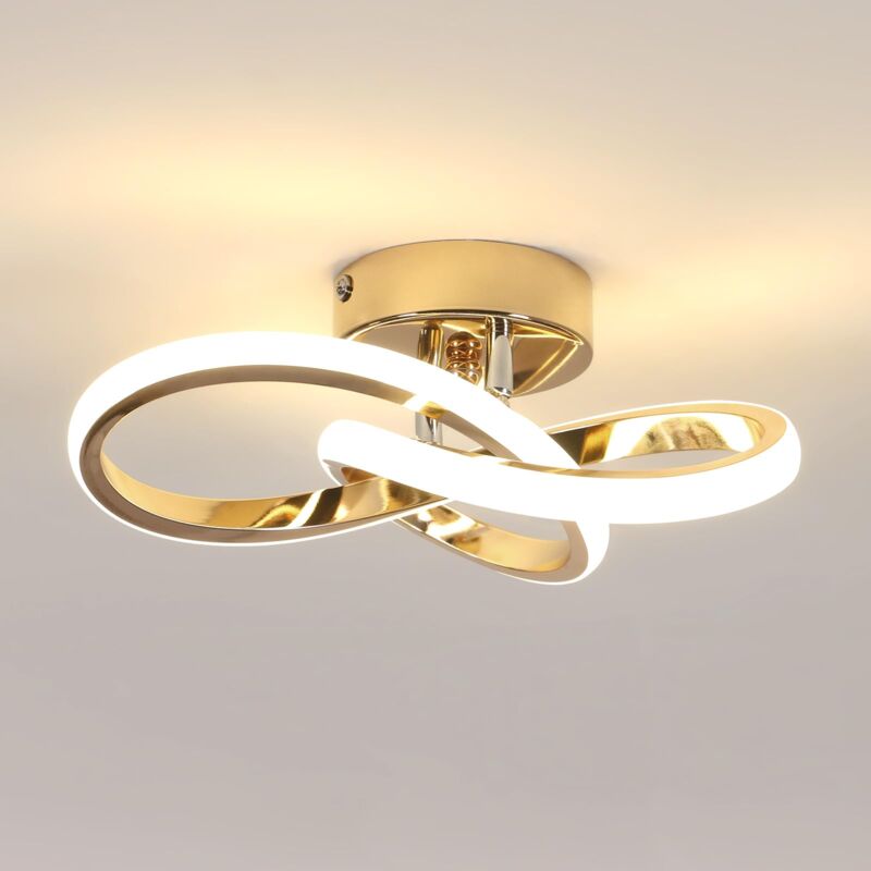 foto del prodotto goeco plafoniera led per soggiorno moderna oro 22w 4500k