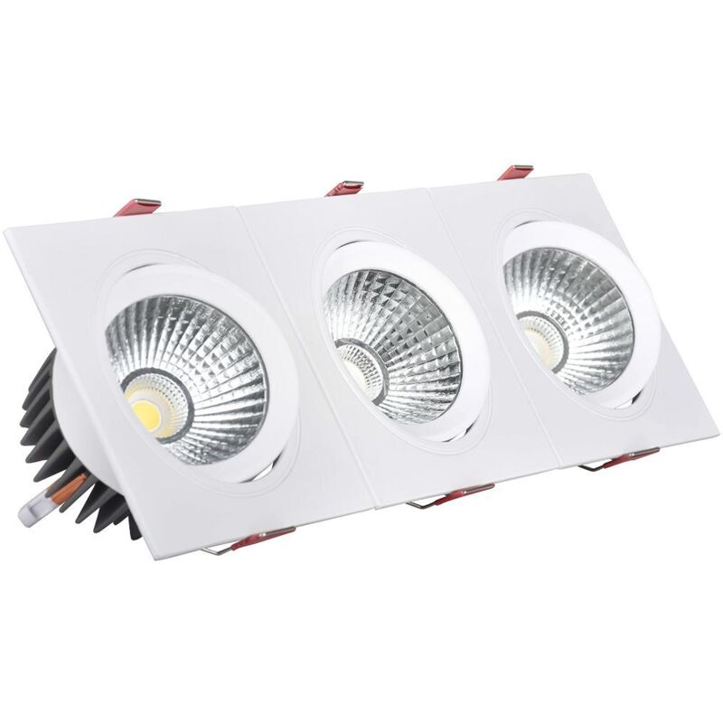 foto del prodotto ledkia faretto downlight led 15w rettangolare madison foro 275x75 mm bianco naturale 4000k
