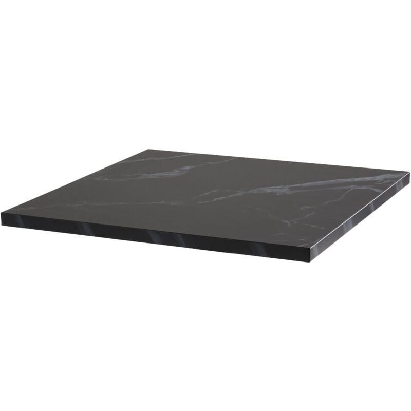 foto del prodotto oviala piano quadrato laminato 60 x 60 cm marmo nero