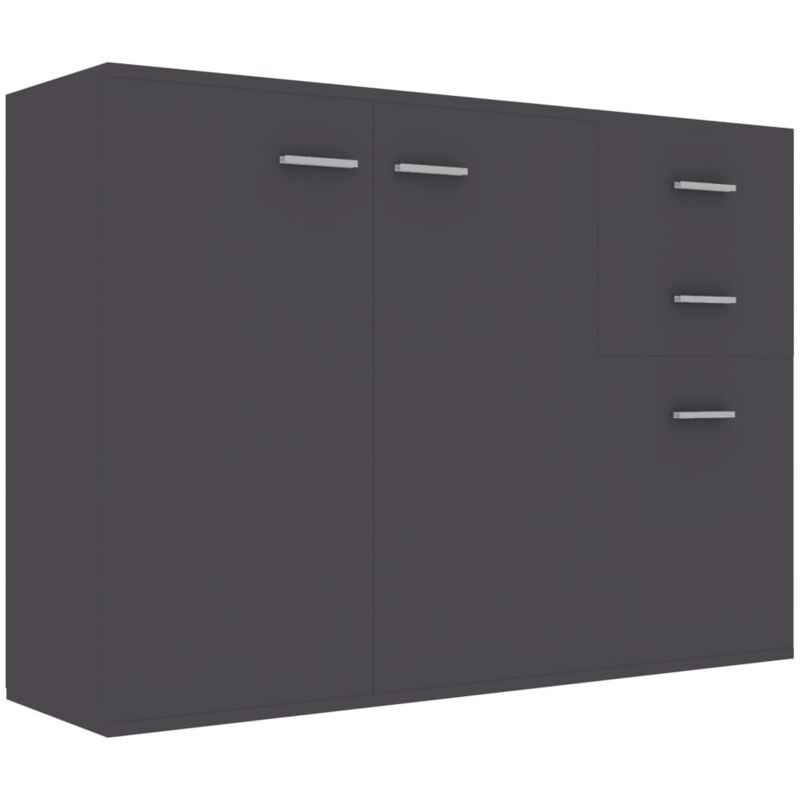 foto del prodotto credenza cassettiera cassettiera mobile contenitore organizer cucina soggiorno soggiorno 105 x 30 x 75 cm multistrato grigio
