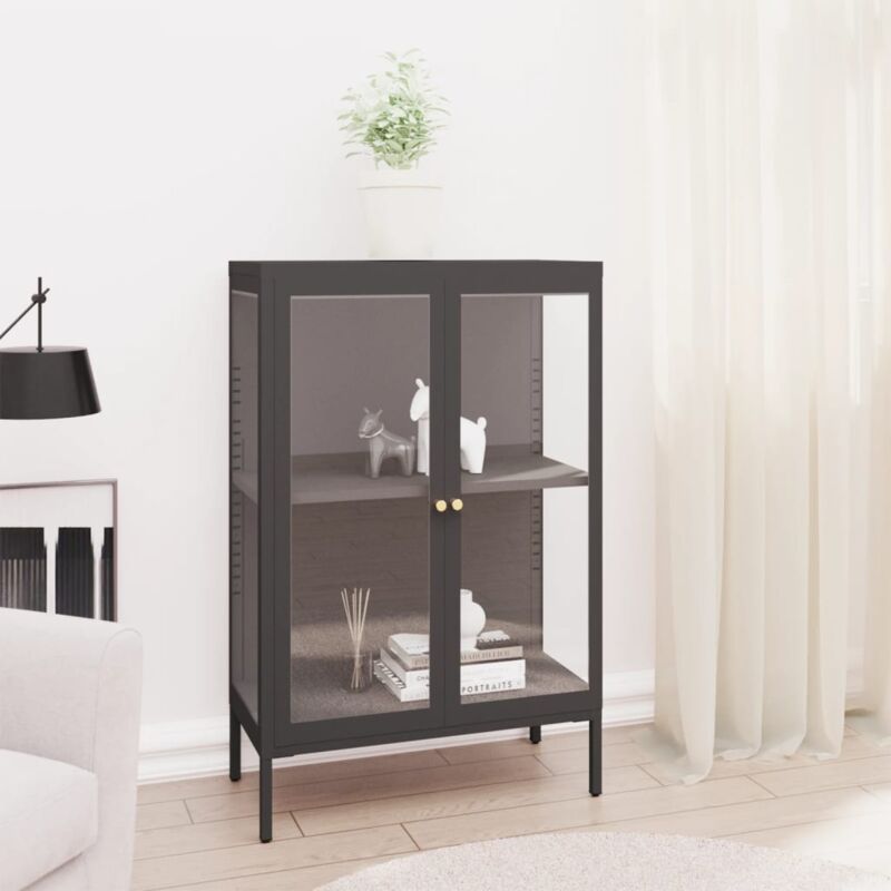 foto del prodotto prolenta premium furniture limited credenza antracite 75x35x105 cm in acciaio e