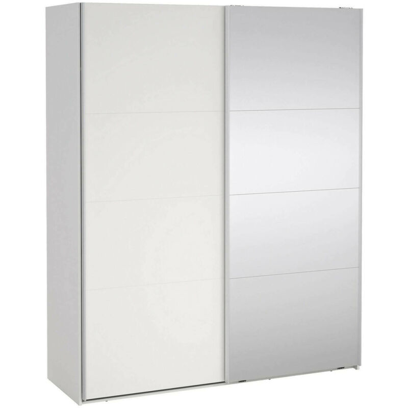 foto del prodotto guardaroba 2 ante malakas, mobile camera da letto, cabina armadio portabiti, armadio appendiabiti, 179x65 h220 cm, bianco dmora