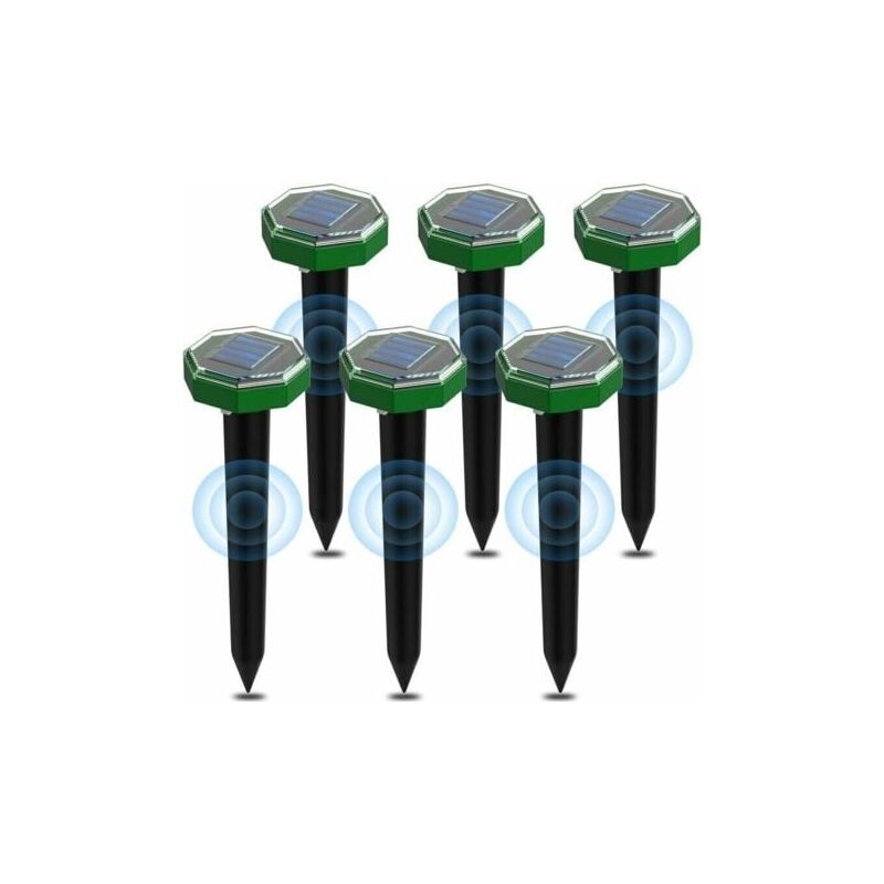foto del prodotto odipie confezione da 6 repellenti solari ad ultrasuoni per topi, repellenti solari ad ultrasuoni ip65 impermeabili per prato da giardino per
