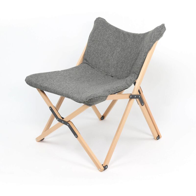 foto del prodotto sedia da regista rebecca mobili bosso 84x69x74 legno poliestere marrone grigio