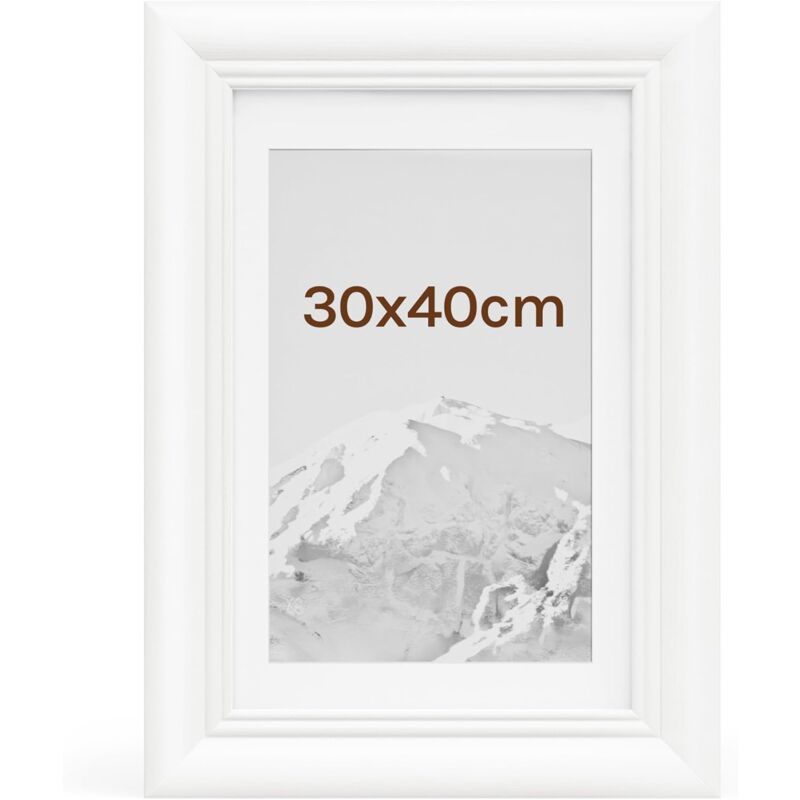 foto del prodotto 1x cornice foto da tavolo da muro 30x40cm, bianco woltu