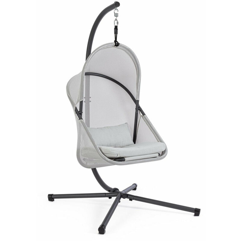 foto del prodotto giordanoshop poltrona sospesa da giardino 125x103x194 cm in acciaio algar algar