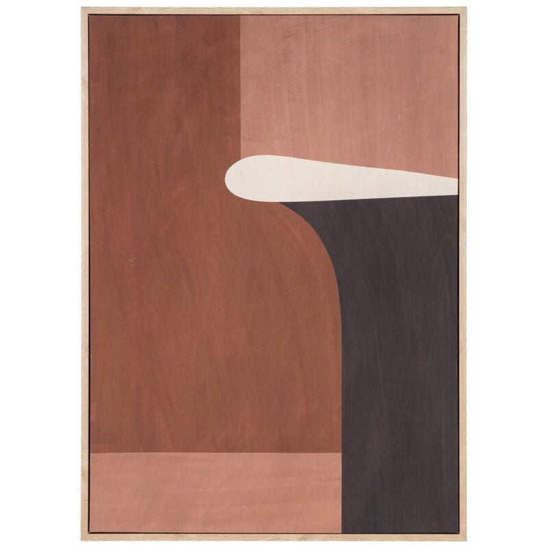 foto del prodotto epikasa stampa su tela con cornice cape, poliestere, mdf, marrone, beige, 2,5x50x70 cm