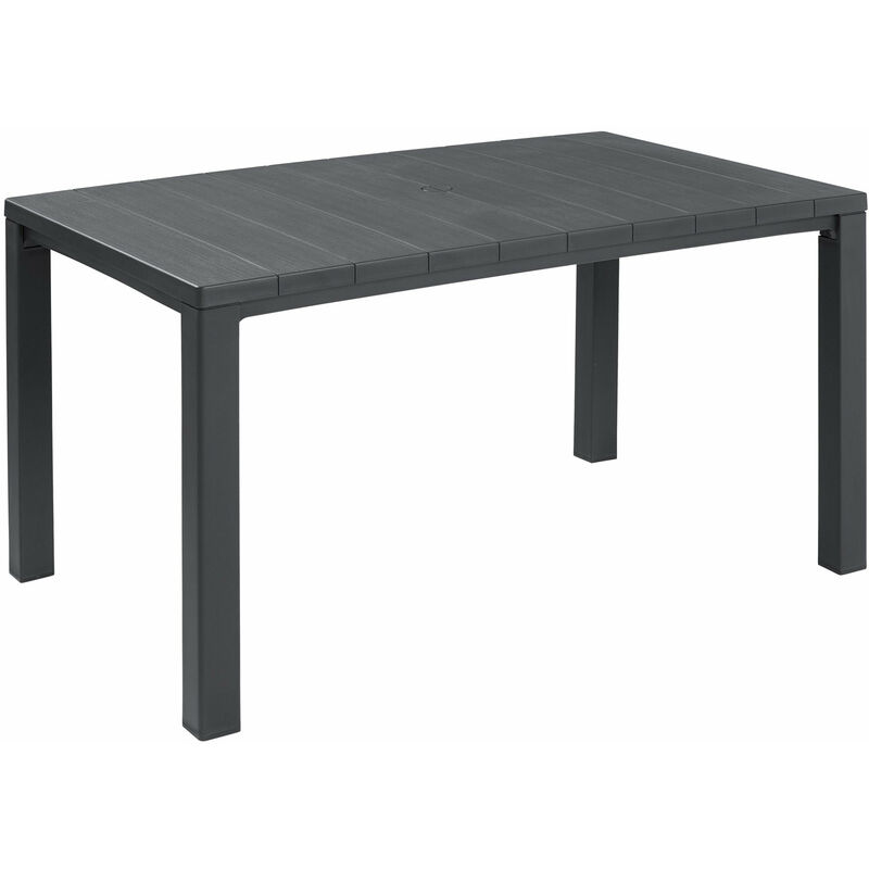 foto del prodotto tavolo rettangolare dogato in resina keter 147x90xh74 cm black