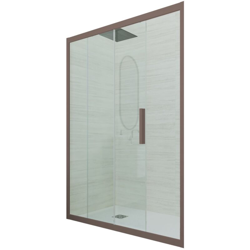foto del prodotto porta doccia chocolate scorrevole cm nicchia vetro deco