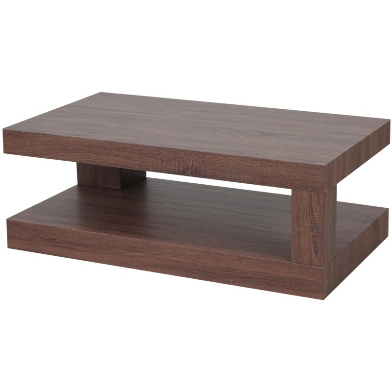 foto del prodotto tavolino da caff tavolo da soggiorno ampio ripiano 40 x 110 x 60 cm mdf aspetto rovere marrone 040008428