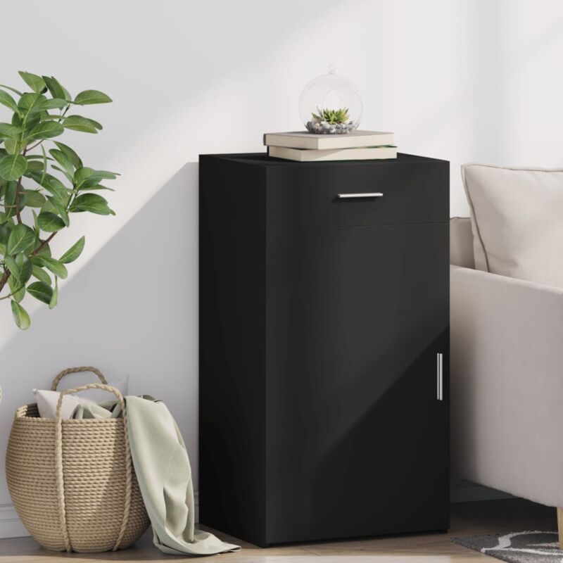 foto del prodotto vidaxl credenza nera 50x42,5x93 cm in legno multistrato