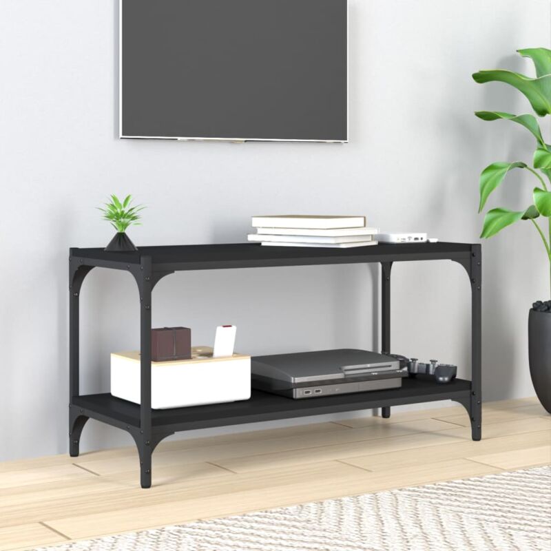 foto del prodotto prolenta premium furniture limited mobile porta tv nero 80x33x41 cm in legno