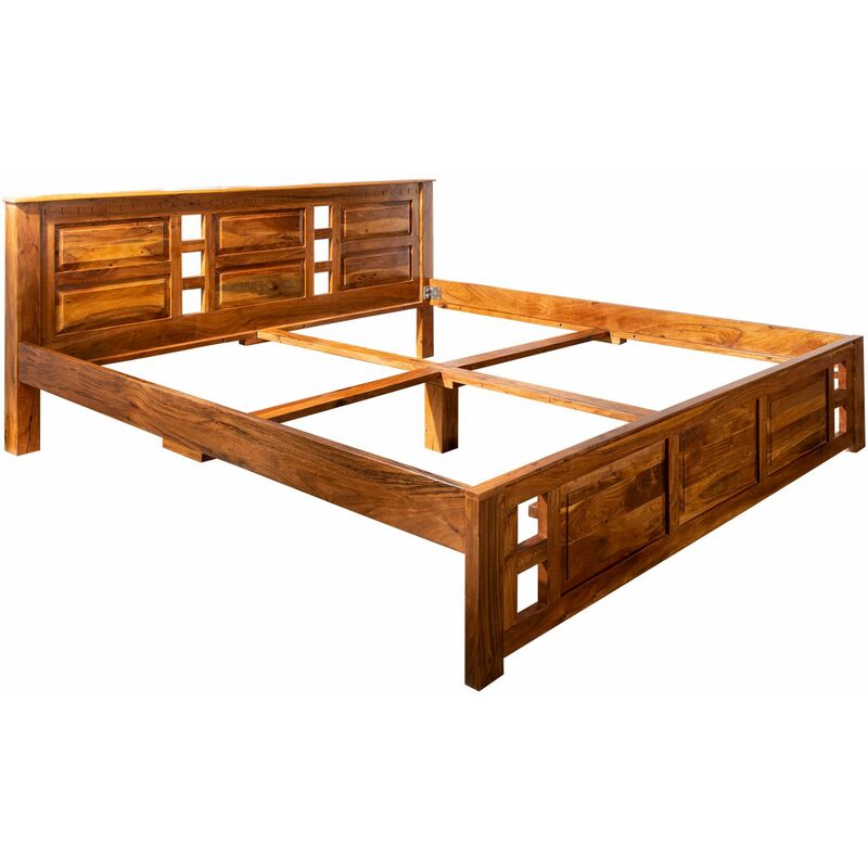 foto del prodotto oxford 0252 letto matrimoniale il legno di acacia laccato miele 160x200