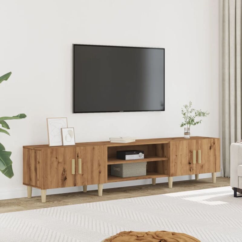foto del prodotto vidaxl mobile tv rovere artigianale 180x31,5x40 cm in truciolato