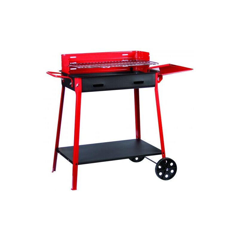 foto del prodotto no brand barbecue con ruote e mensola cm. 60x40x85 h