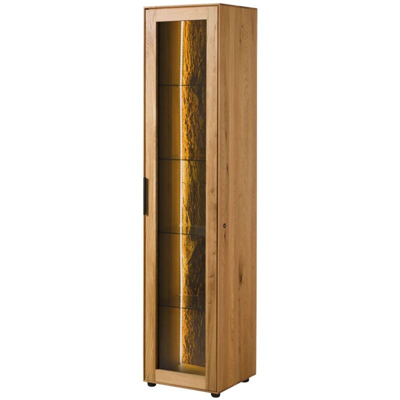 foto del prodotto vetrina in legno di quercia selvatica 46x43x203 oliato naturale lindau 20