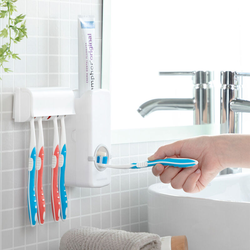 foto del prodotto dispenser di dentifricio con portaspazzolino diseeth innovagoods