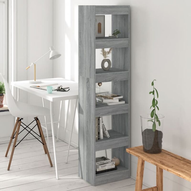 foto del prodotto furniture limited libreria divisorio grigio sonoma 40x30x166 cm