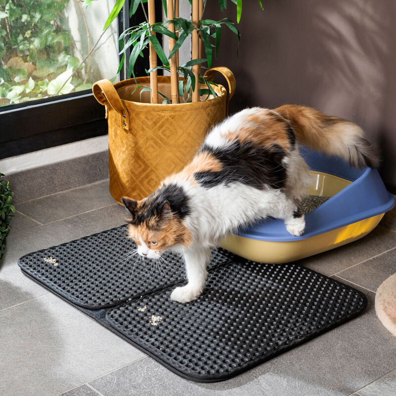foto del prodotto tappetino per lettiera per gatti clikatt innovagoods