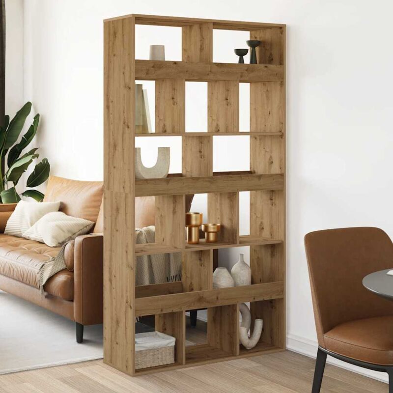 foto del prodotto libreria rovere artigianale 100x33x187,5cm in legno multistrato vidaxl