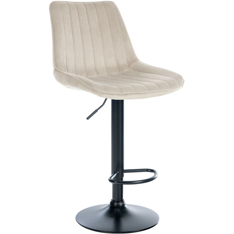foto del prodotto sgabello toni velvet crema nero