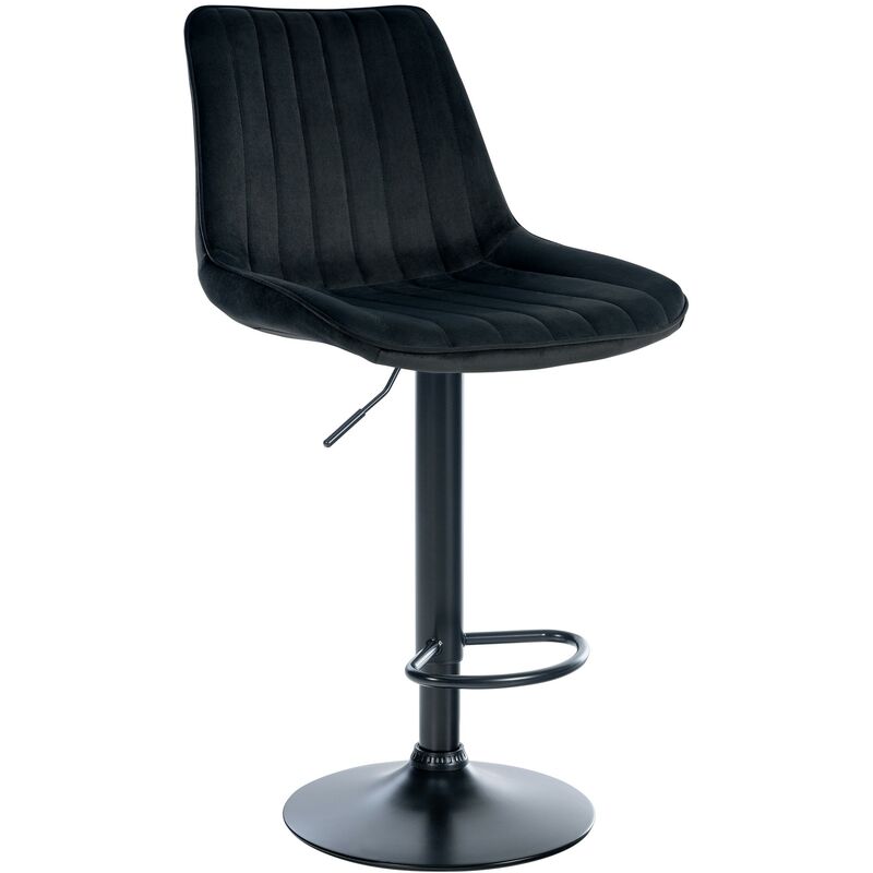 foto del prodotto sgabello toni velvet nero nero