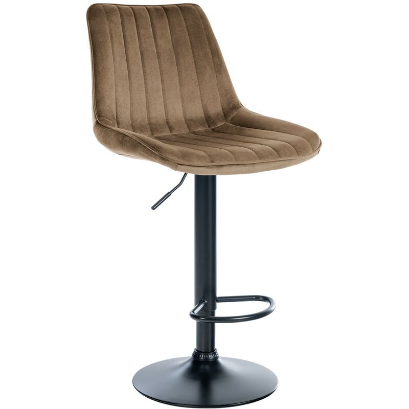 foto del prodotto sgabello toni velvet marrone nero