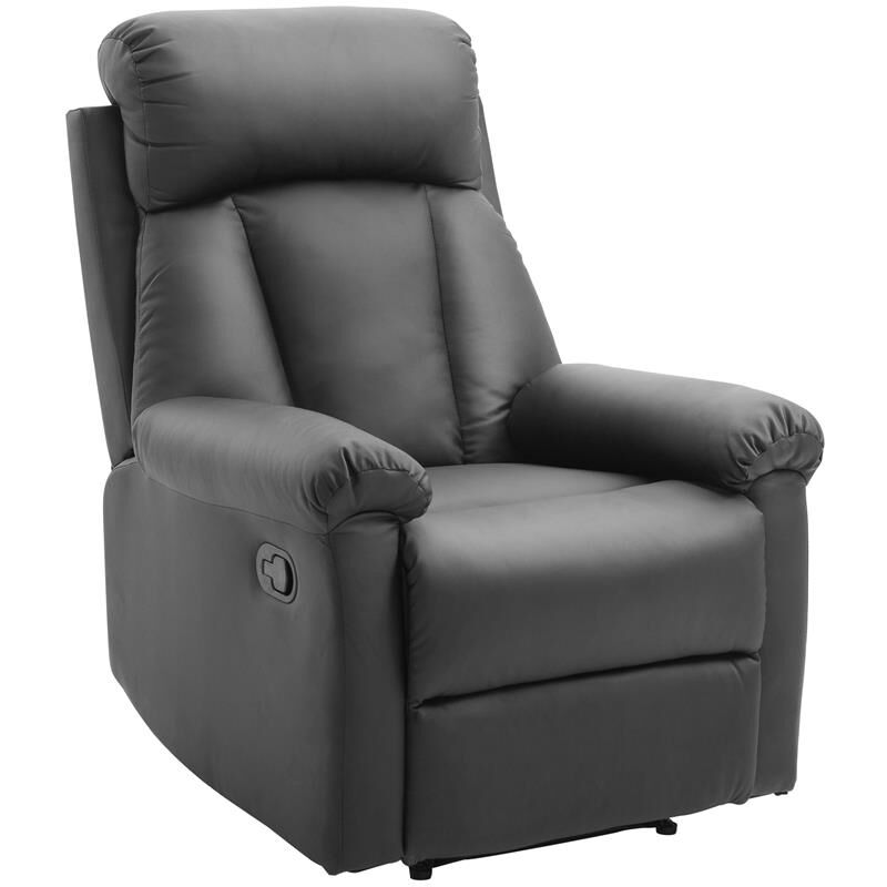 foto del prodotto poltrona relax reclinabile imbottita ergonomica 80 97 107 cm nero