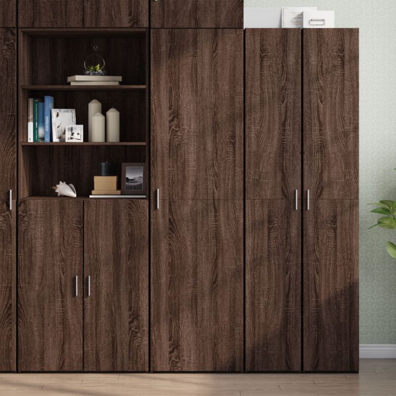 foto del prodotto vidaxl credenza rovere marrone 50x42,5x185 cm in legno multistrato