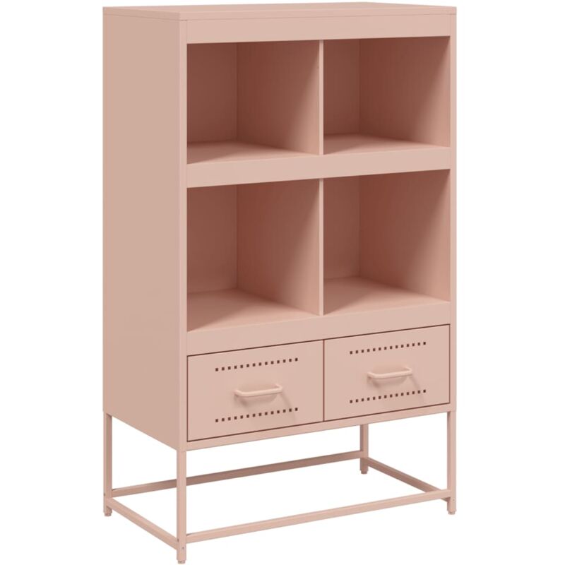 foto del prodotto credenza cassettiera cassettiera mobile contenitore organizer cucina soggiorno soggiorno alta 68 x 39 x 111,5 cm acciaio rosa