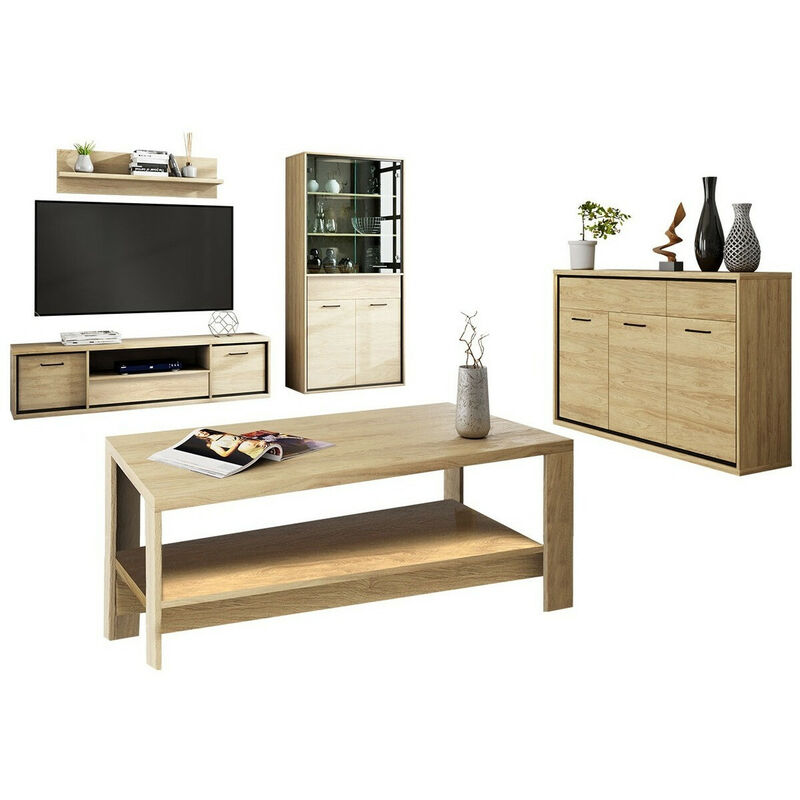 foto del prodotto mobilier1 set mobili soggiorno etrmoni 118, luminoso legno
