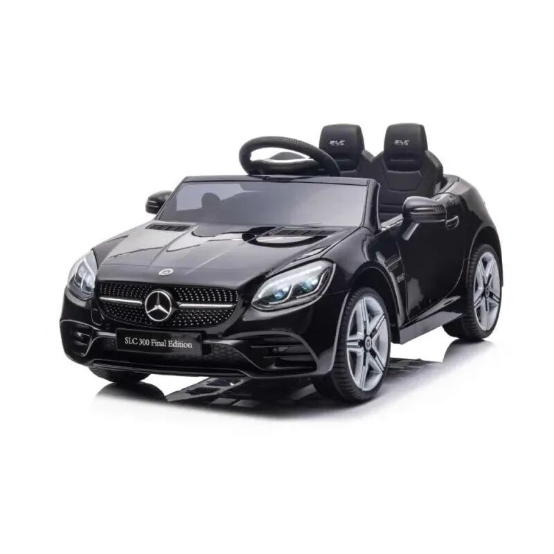 foto del prodotto auto elettrica bambini 12v mercedes slc 300 nero mp3 con cintura