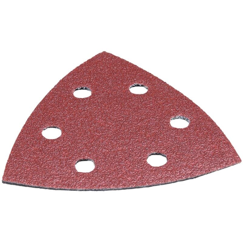 foto del prodotto makita carta abrasiva deltoide, 94 mm, k150, 10 pz. k150 94 x 94 x 94 mm rosso 10 pezzi legno legno duro truciolato