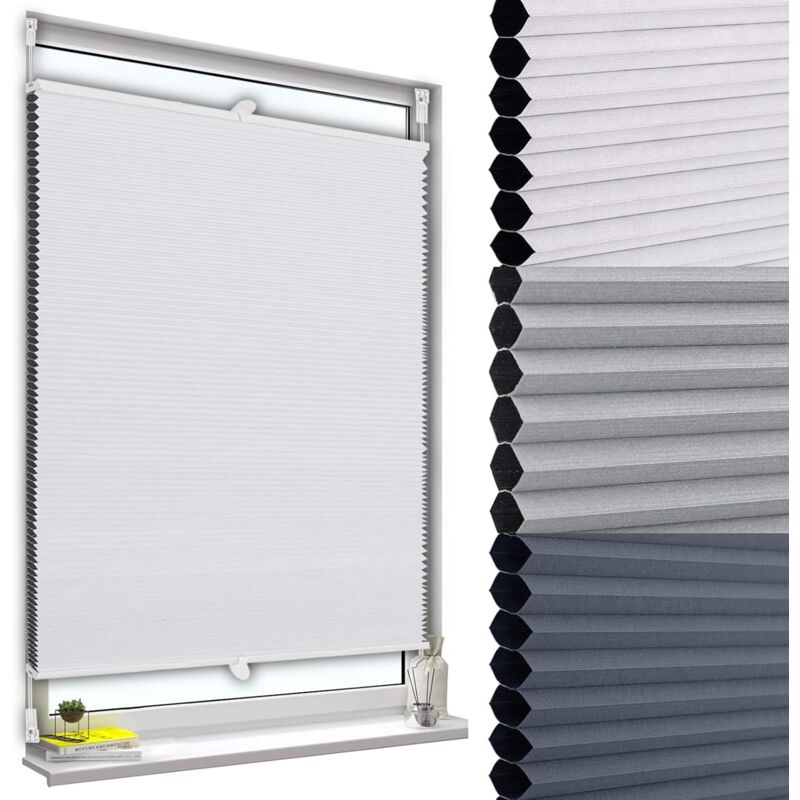 foto del prodotto woltu tenda plissettata a nido d ape tende avvolgibili oscurante al per finestra bianco 75x120 cm