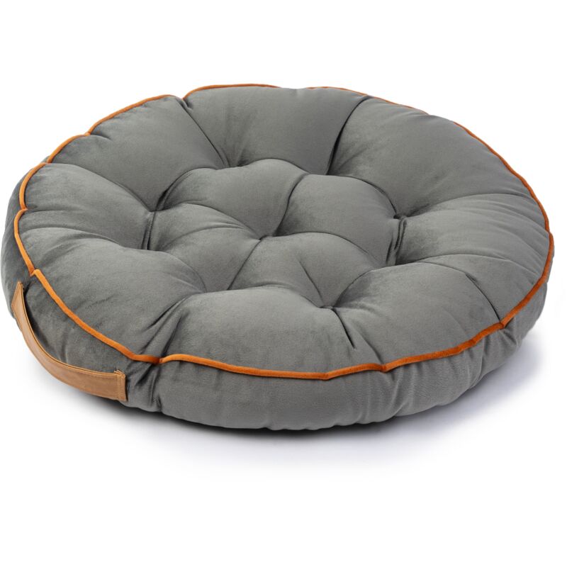 foto del prodotto paco home coj n de suelo asiento varios colores interior redondo yoga meditaci n grigio, 58x58x6cm