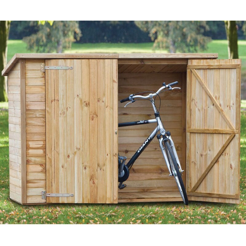 foto del prodotto onlywood armadio da esterno in legno impregnato 200 x 90 x 161 h. cm armadione 160