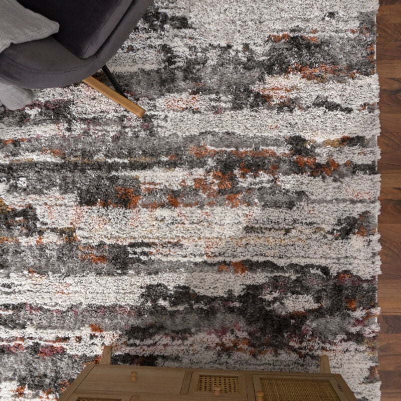 foto del prodotto paco home tappeto salotto moderno soggiorno pelo lungo motivo astratto 3d vintage 160x220 cm, multicolore