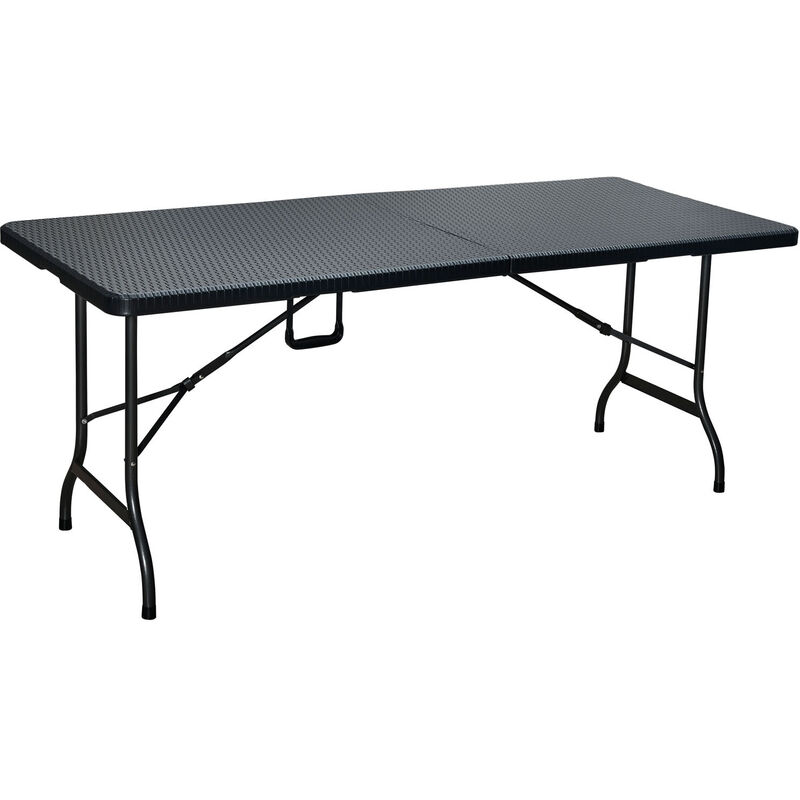 foto del prodotto levante tavolo da giardino portatile 180x75 cm nero