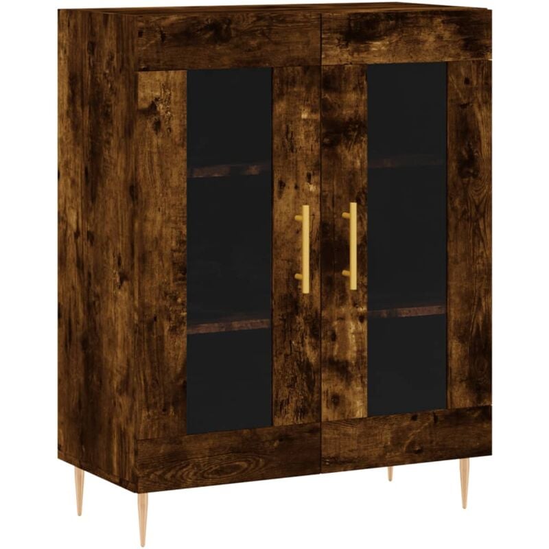 foto del prodotto vidaxl credenza rovere fumo 69,5x34x90 cm in legno multistrato