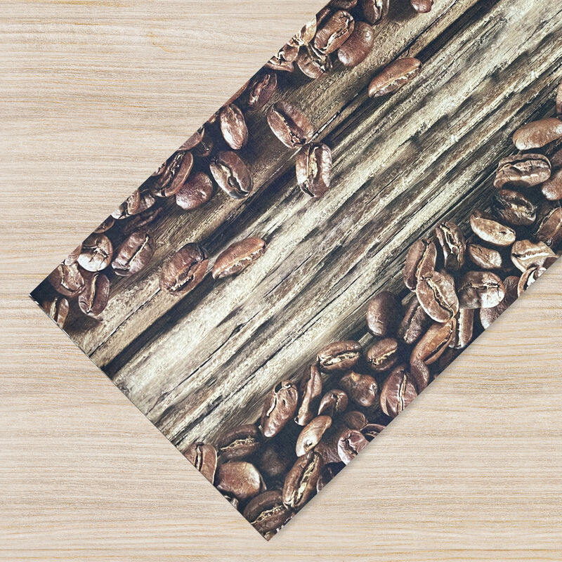 foto del prodotto tappeto passatoia made in italy fantasia chicchi di caff caffe 50x250 cm