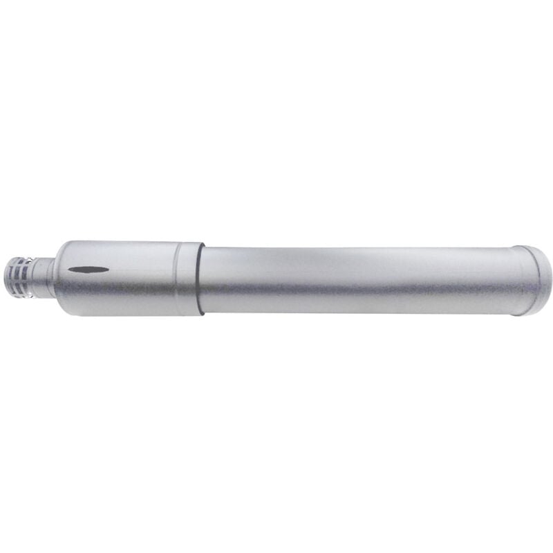 foto del prodotto canna fumaria tubo coassiale inox terminale orizzontale 80 125 tubi stufa pellet scarico fumi aspirazione aria made in italy