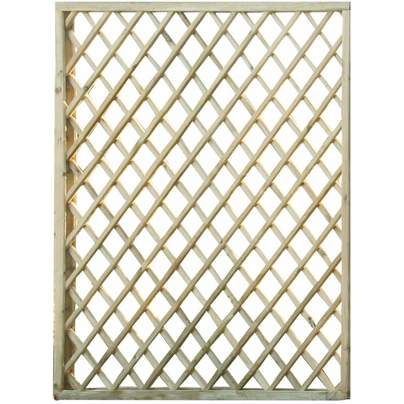 foto del prodotto pannello grigliato da giardino in legno di pino impregnato lasa 150xh180 cm