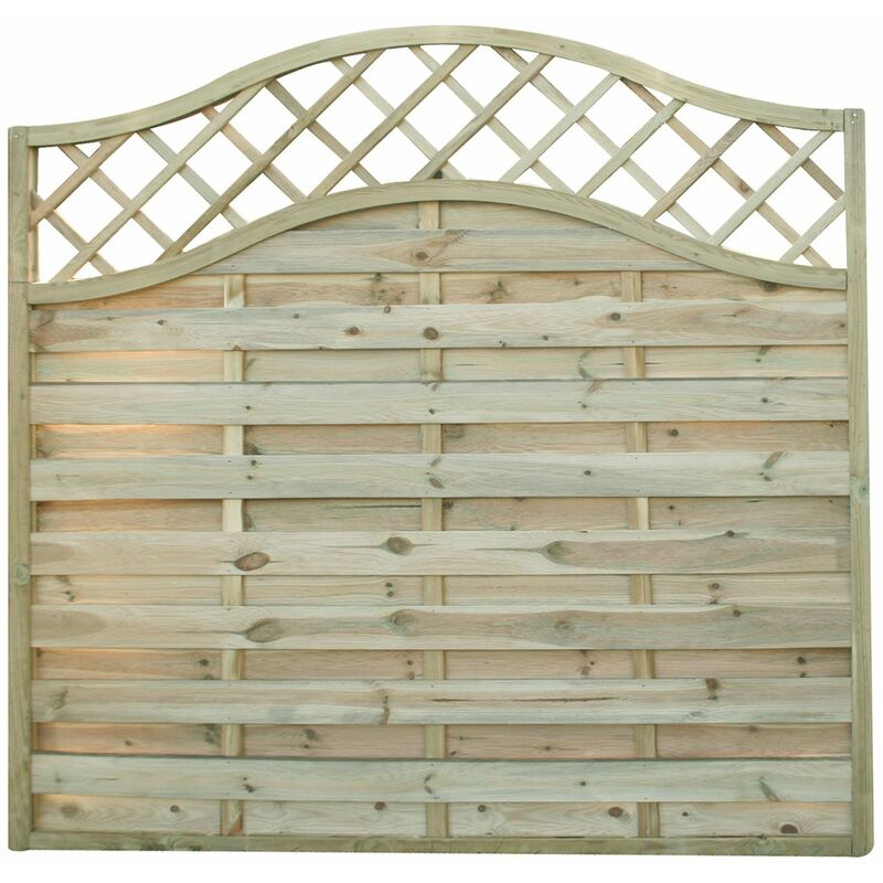 foto del prodotto pannello barriera ad arco grigliato 180x180 cm frangivista in legno di pino impregnato lasa