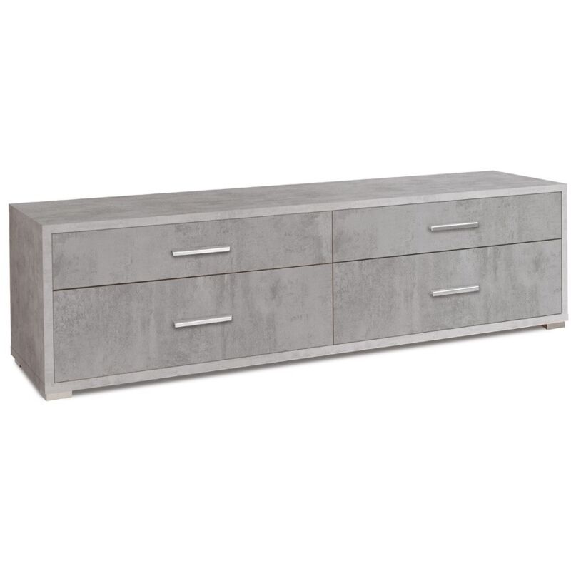 foto del prodotto mobile moderno porta tv 180 4 cassetti cemento credenza cassettiera soggiorno