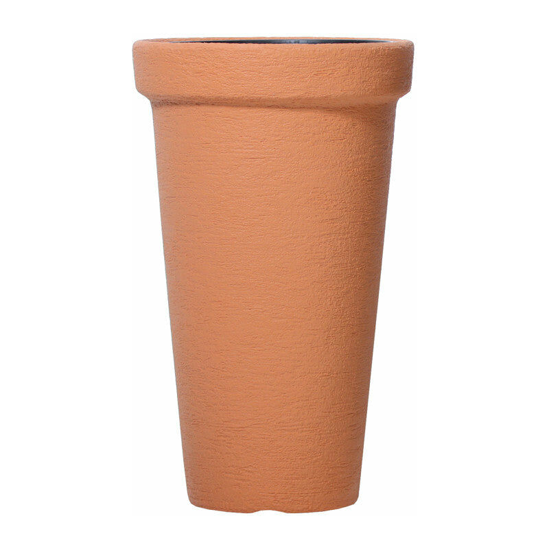 foto del prodotto vaso kono effetto finta pietra colori nero e terracotta dpc prosperplast 30xh50 cm terracotta